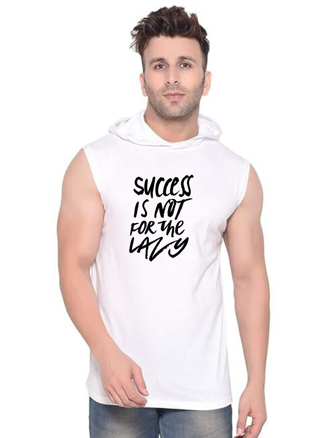 Fashnobic Sucess Is Not Printed Cotton Gym Vests
