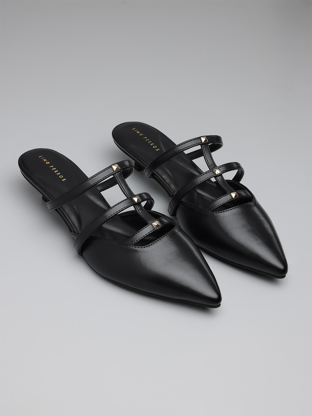 Lino Perros Pointed Toe Kitten Mules