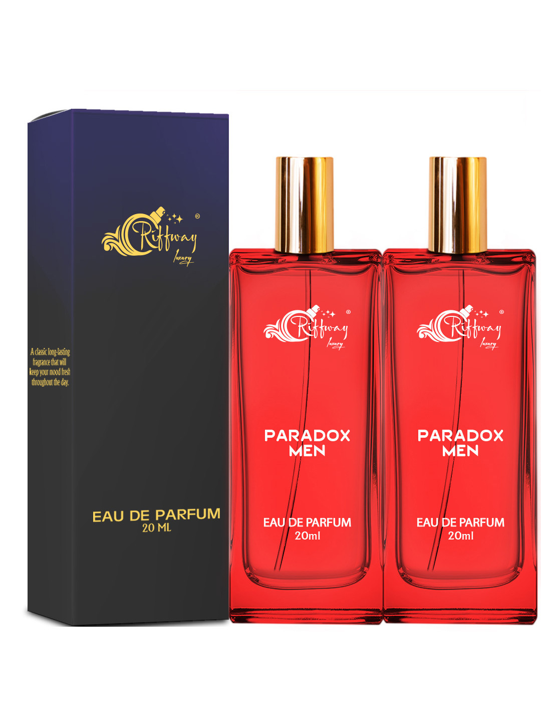 riffway Men Set Of 2 Paradox Long Lasting Eau De Parfum - 20 ml Each