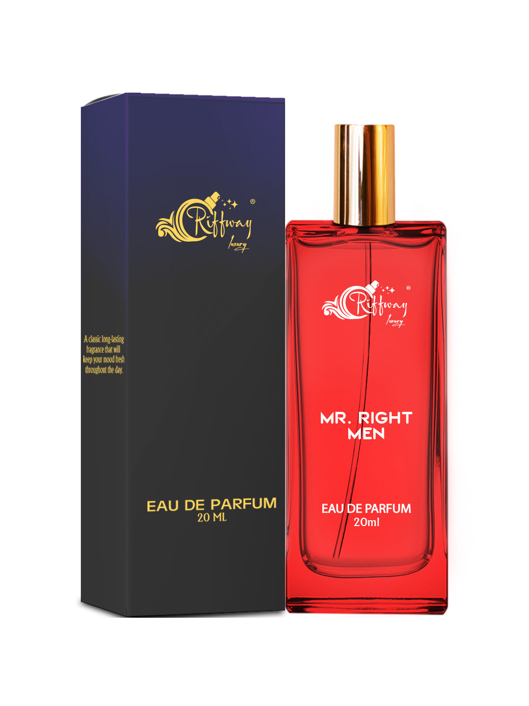riffway Men Mr. Right Citrus Amber Woods Long Lasting Eau De Parfum- 20 ml