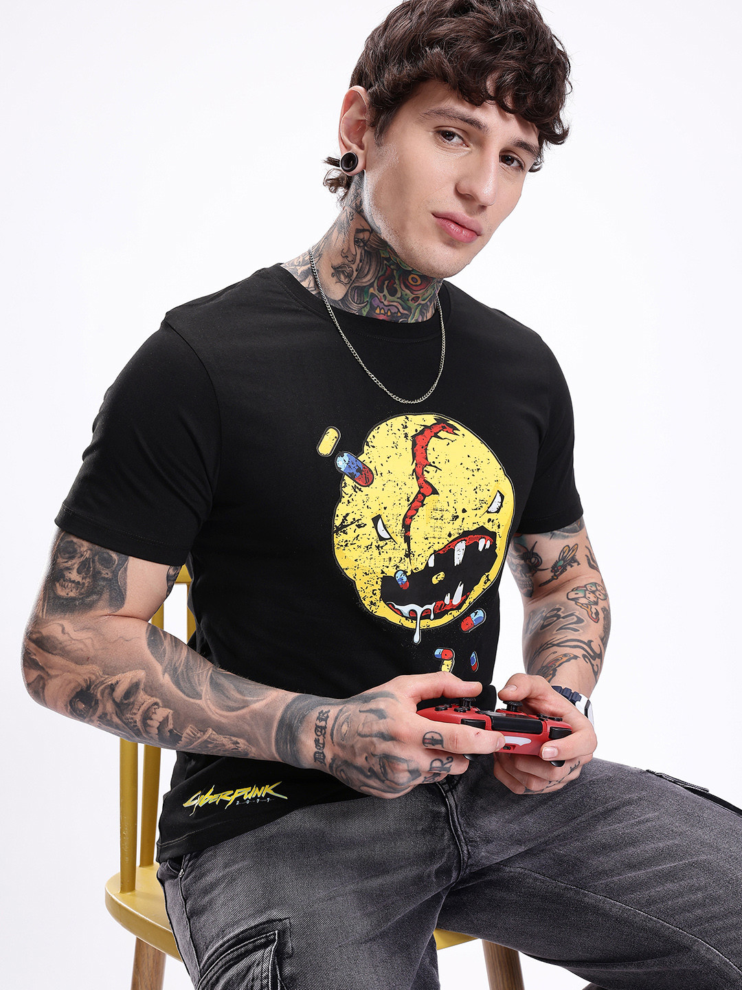 Kook N Keech Cyberpunk Printed Pure Cotton T-shirt