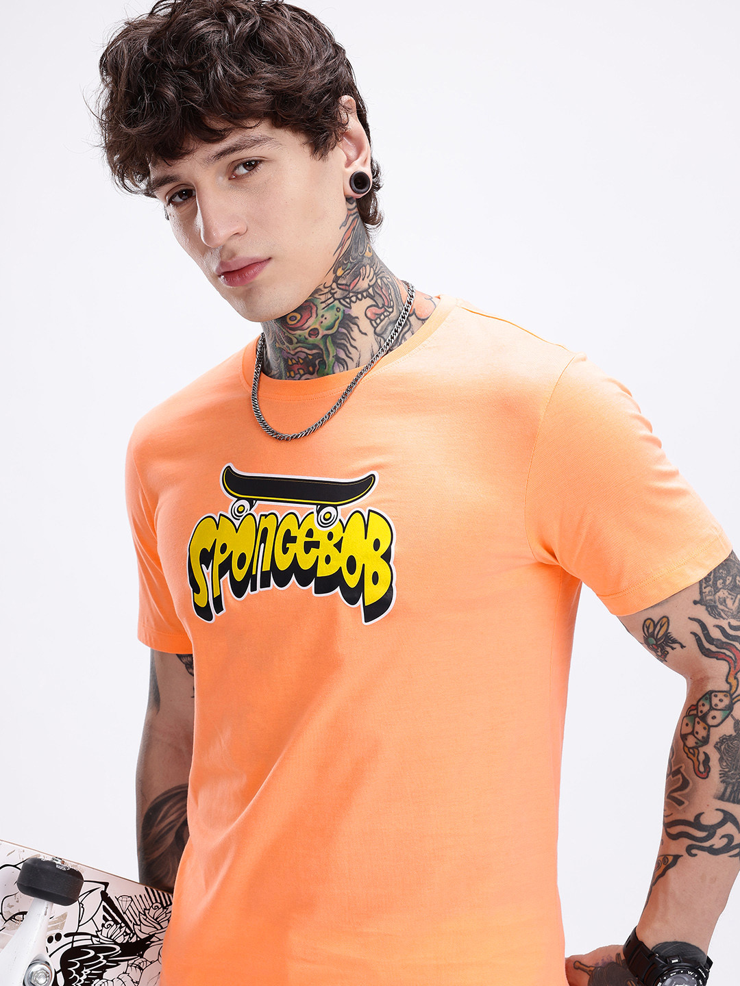 Kook N Keech Spongebob Printed Pure Cotton T-shirt