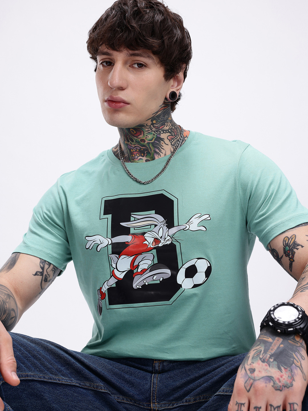 Kook N Keech Looney Tunes Printed Pure Cotton T-shirt