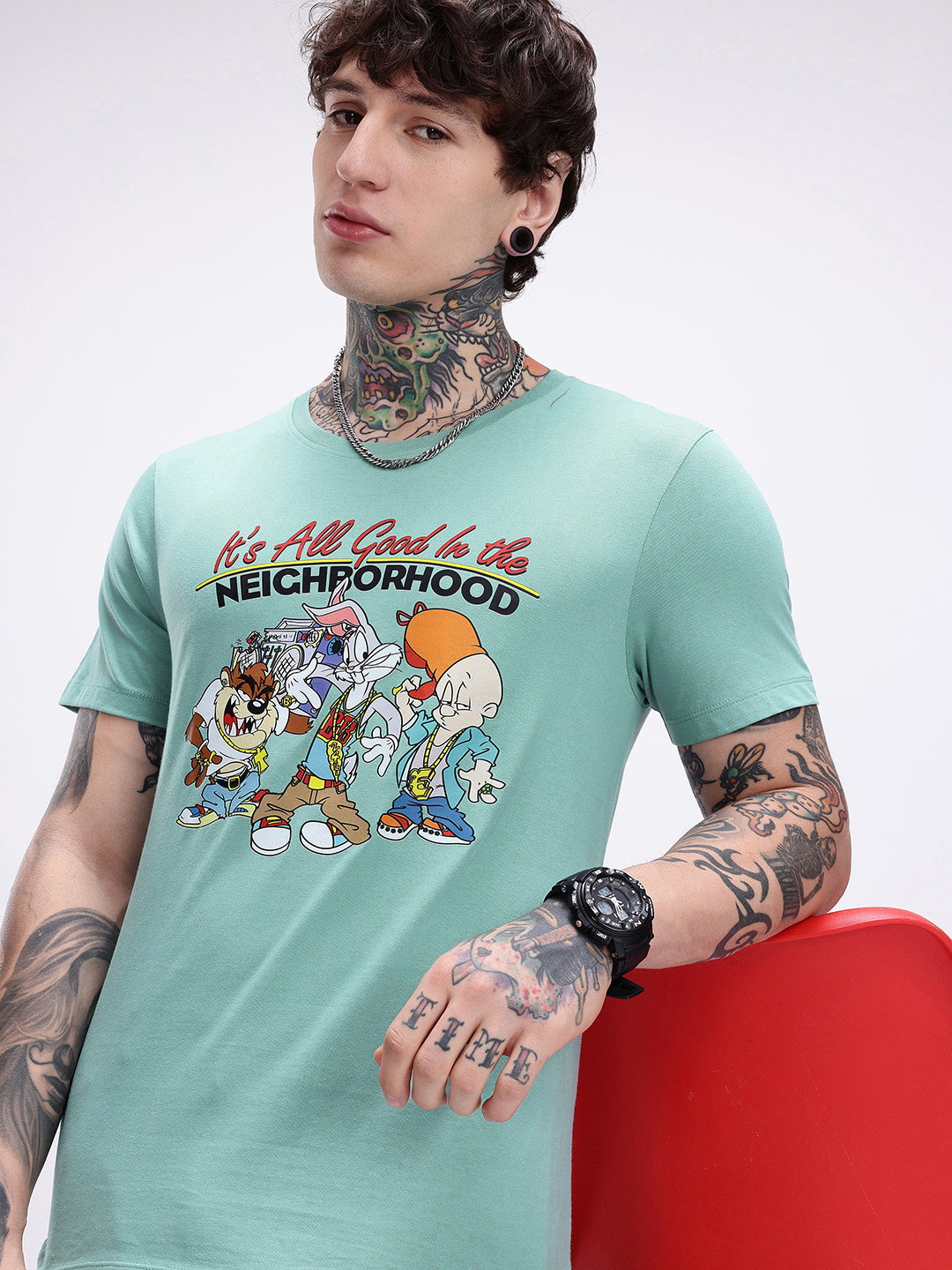 Kook N Keech Looney Tunes Printed Pure Cotton T-shirt