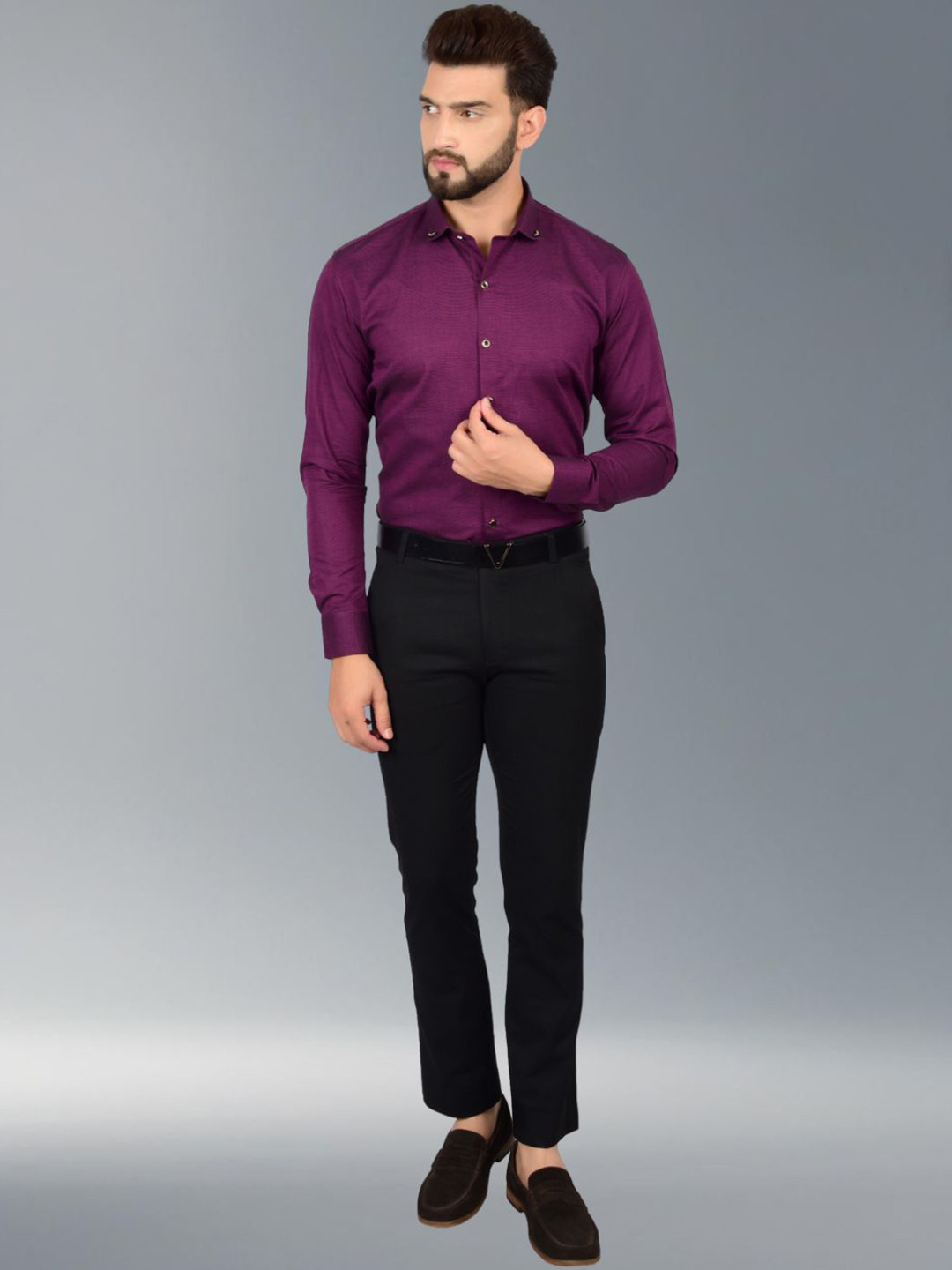 Heed Attentive Men Club Tailored Fit Party Shirt