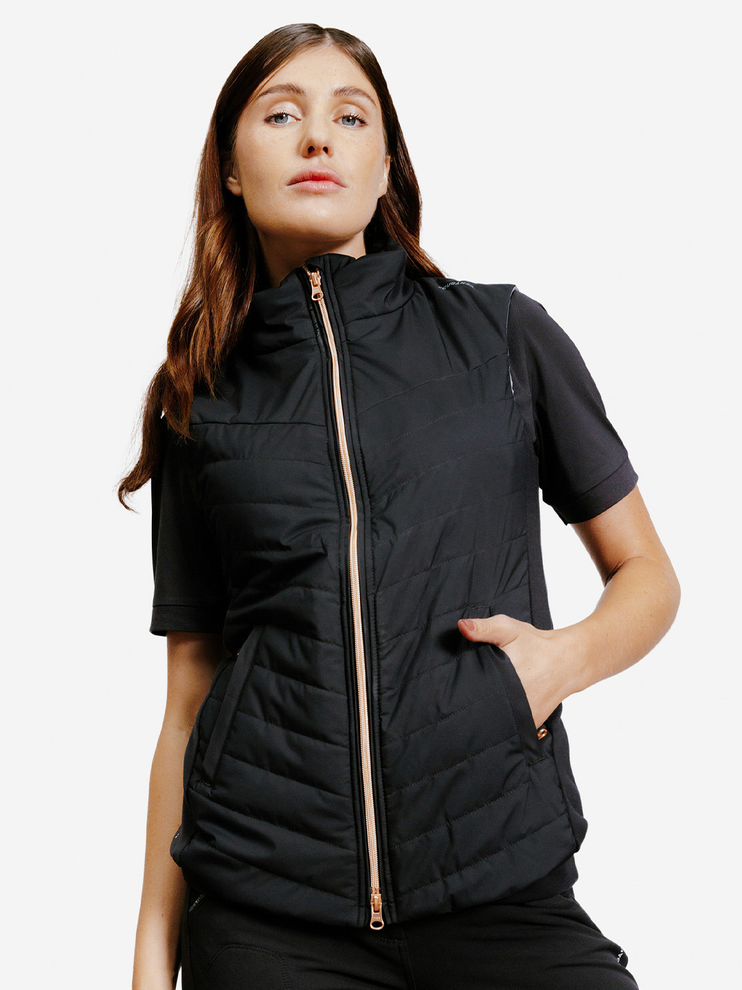 Decathlon Fouganza Women Sleeveless Horse Riding Down Jacket