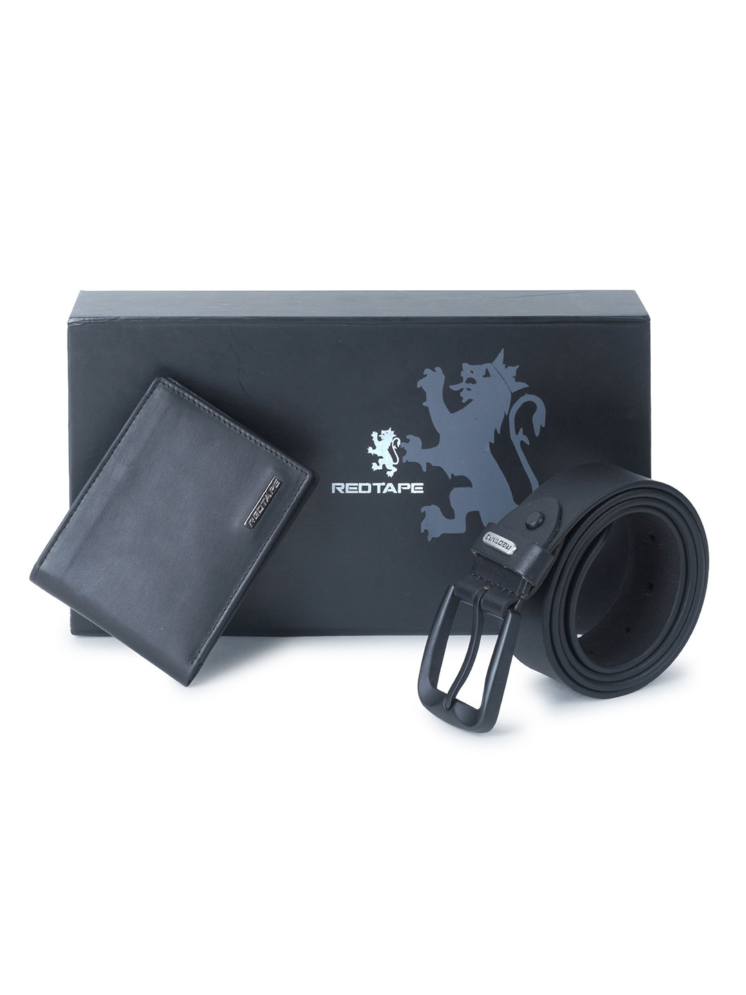 Red Tape Leather Wallet & Belt Gift Set for Men