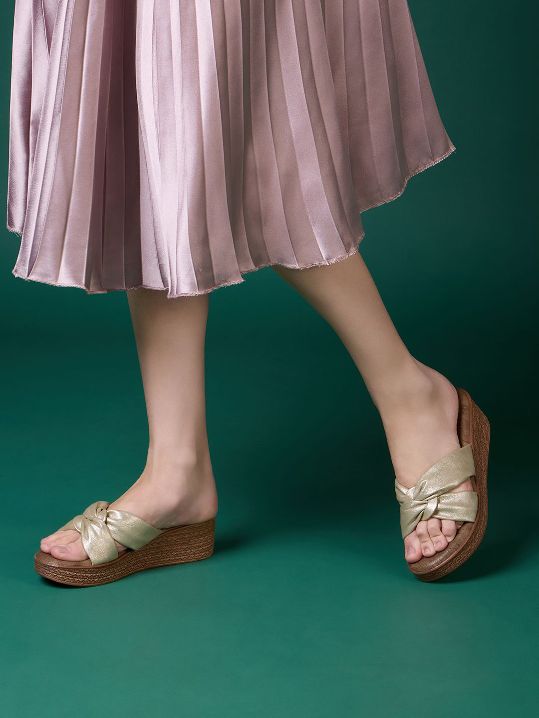 Inc 5 Western - Embellished Party Wedge Sandals Heels