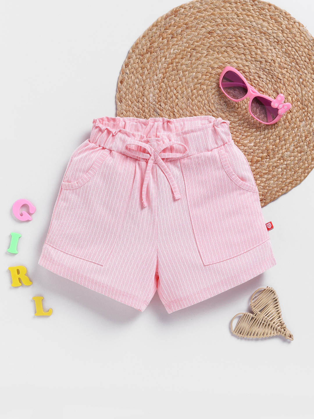 Here&Now X Game Begins Girls Self Design Loose Fit Shorts