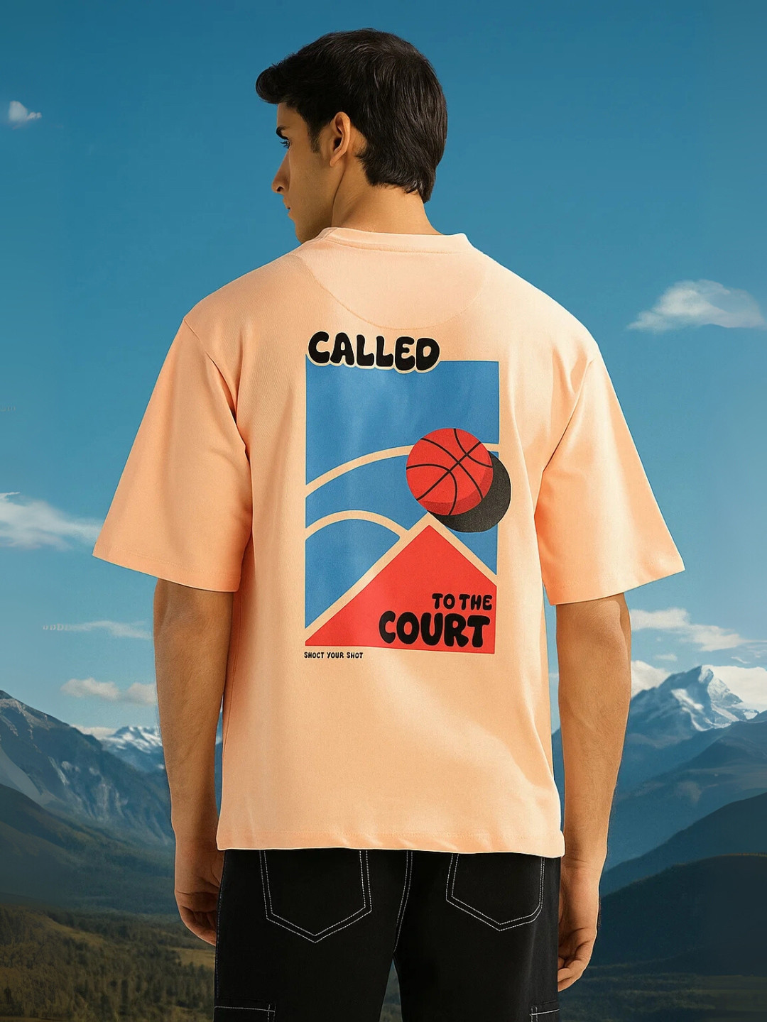 NOBERO Premium Oversized Cotton Graphic 260 GSM T-shirt