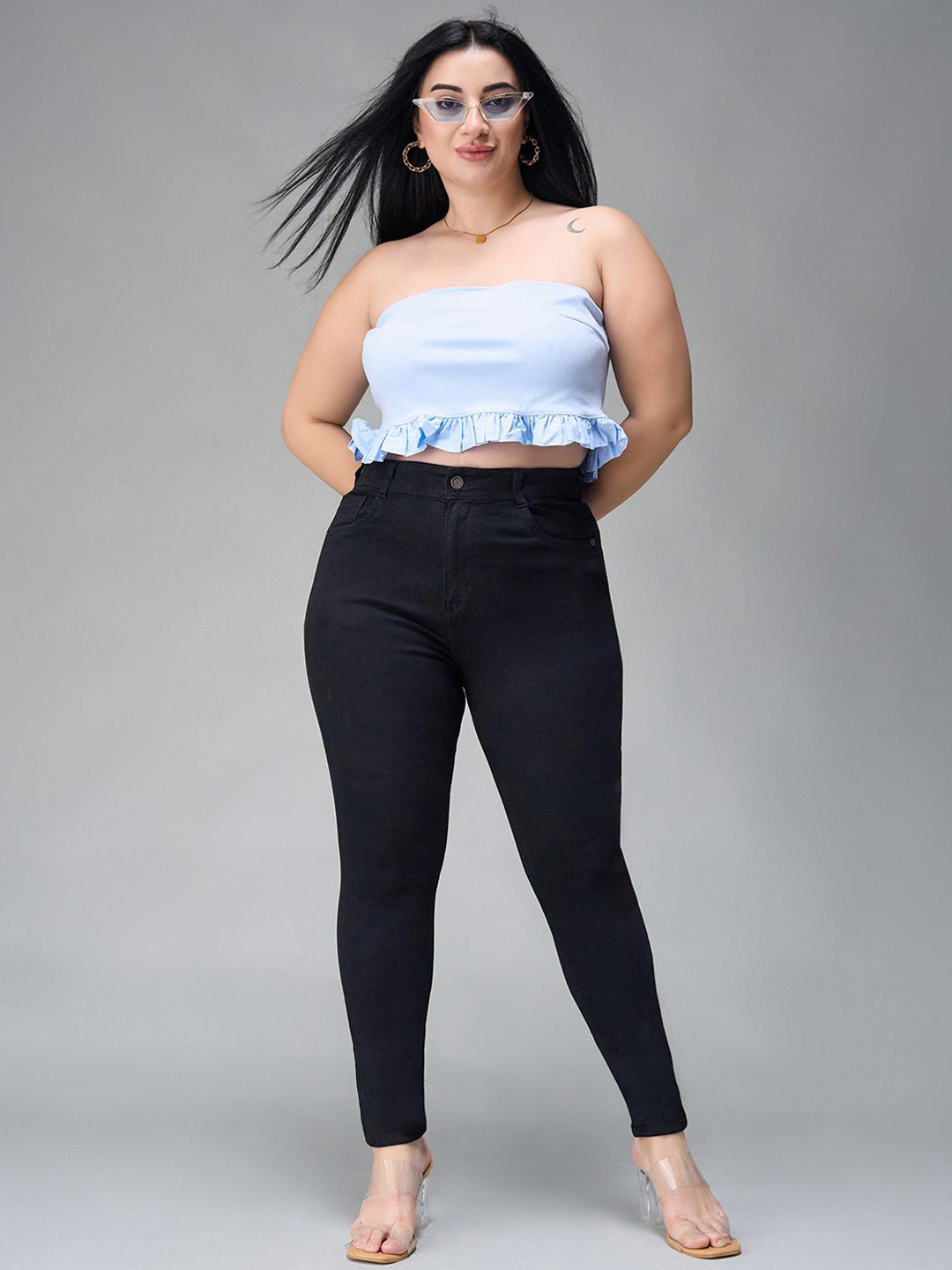 Miss Chase A+ Plus Size God of Starligh Women Slim Fit High-Rise Jeans