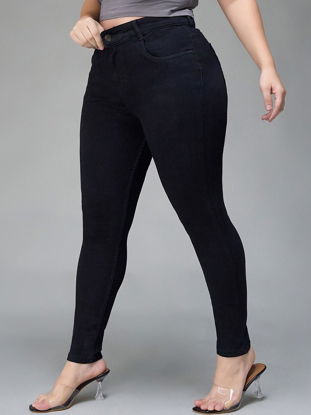 Miss Chase A+ Descendants of the Gods Women Plus Size High Rise Slim Fit Denim Jeans