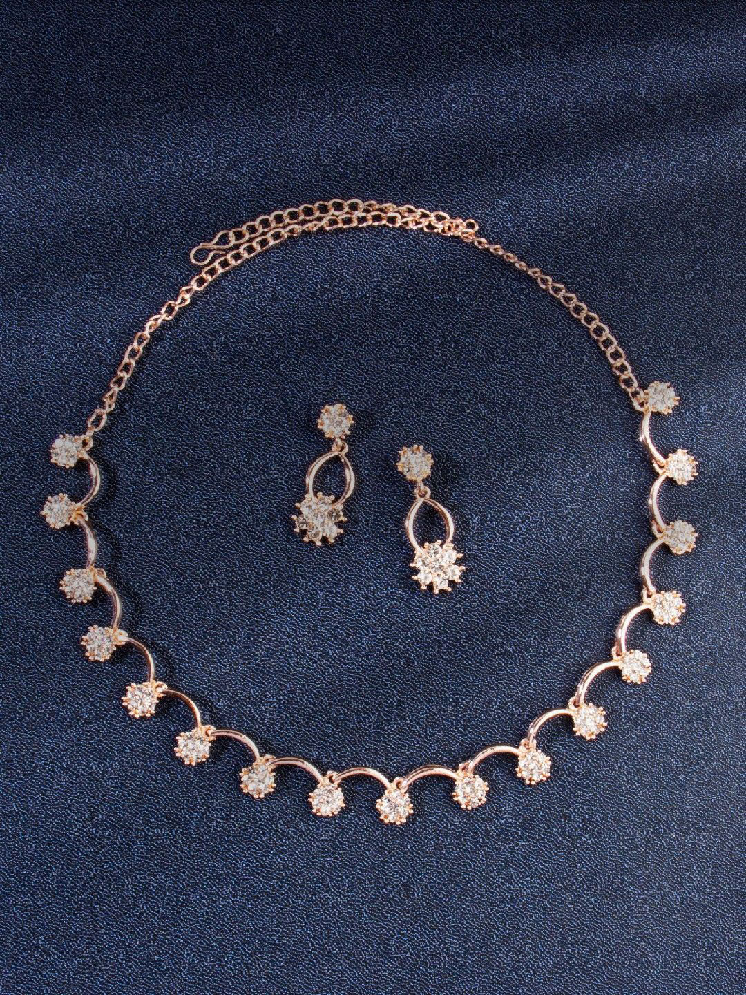 Anouk Rose Gold-Plated   Crystal Delicated Jewellery Set