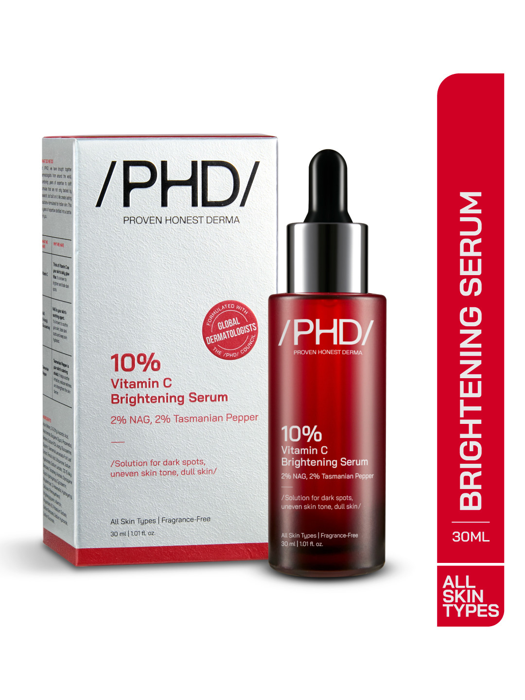 Proven Honest Derma PHD 10% Vitamin C Brightening Serum with 2% NAG & Tasmanian Pepper