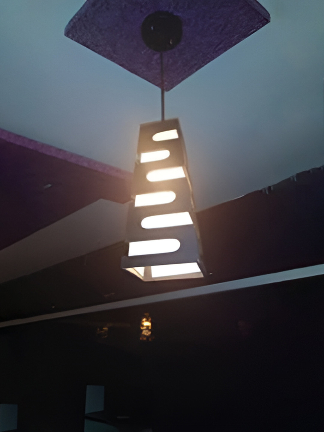KINIS Black Quirky Wooden Ceiling Lamp