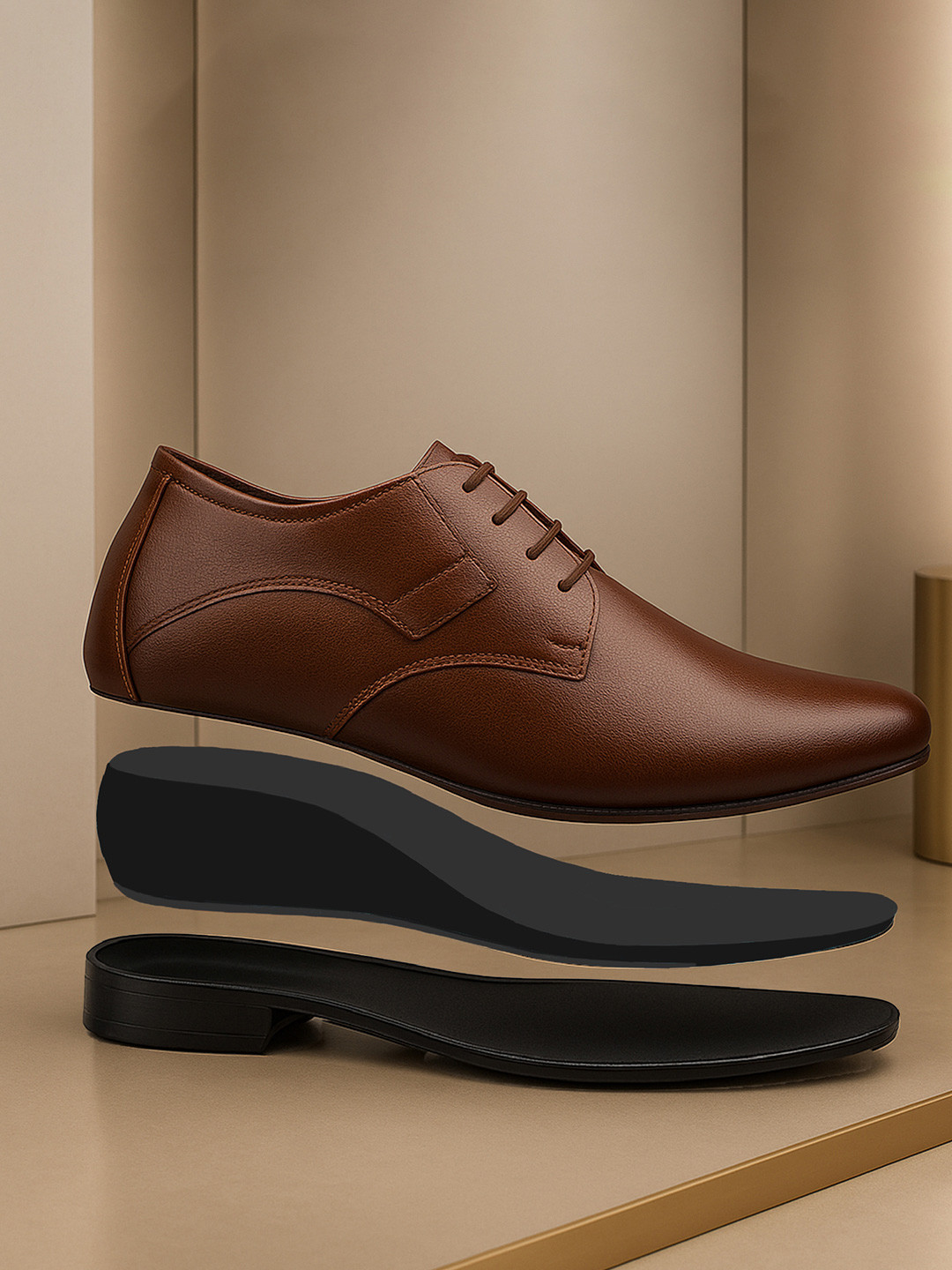 Bxxy Men Elevator Round Toe Formal Derbys