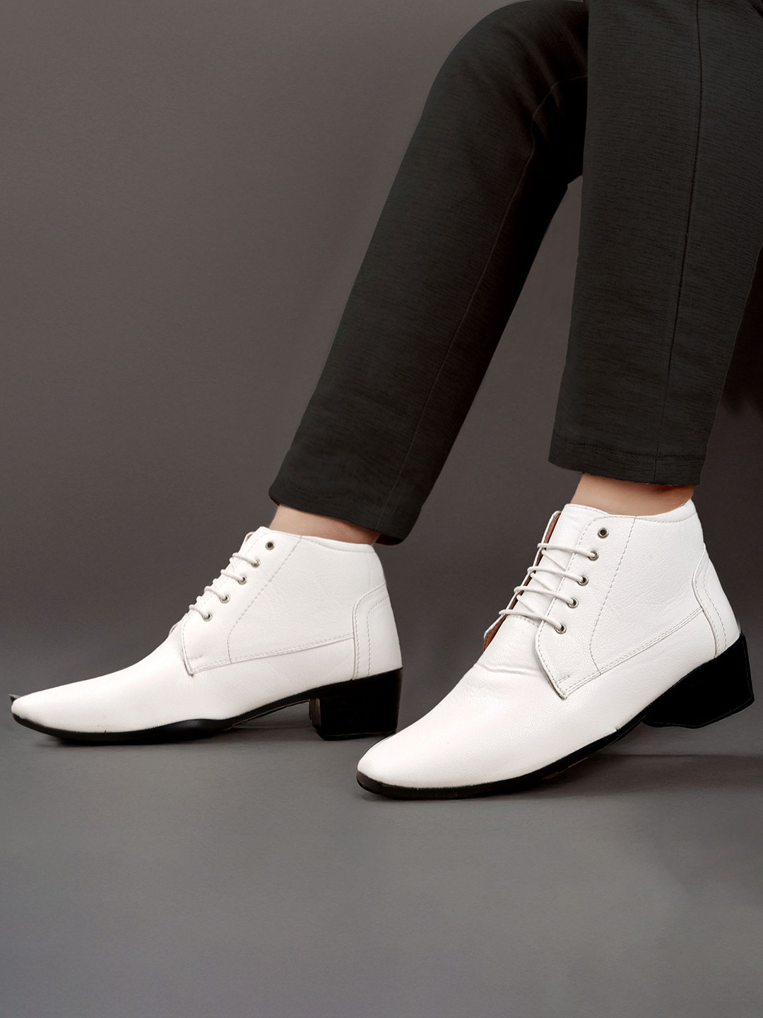 Bxxy Men 2 Inch Heel Height Increasing Formal Derby Lace-up Boot