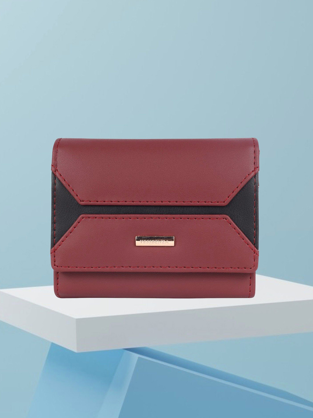 YESSBENZA Women Colourblocked Quilted Two Fold Wallet