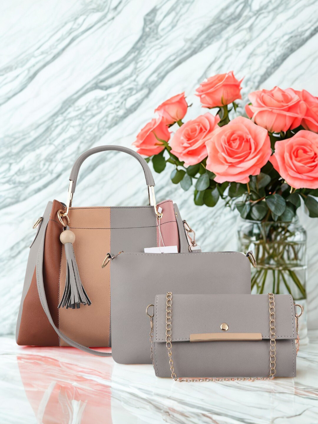 LIKE STYLE Women PU Leather Structured Shoulder Hand Bag