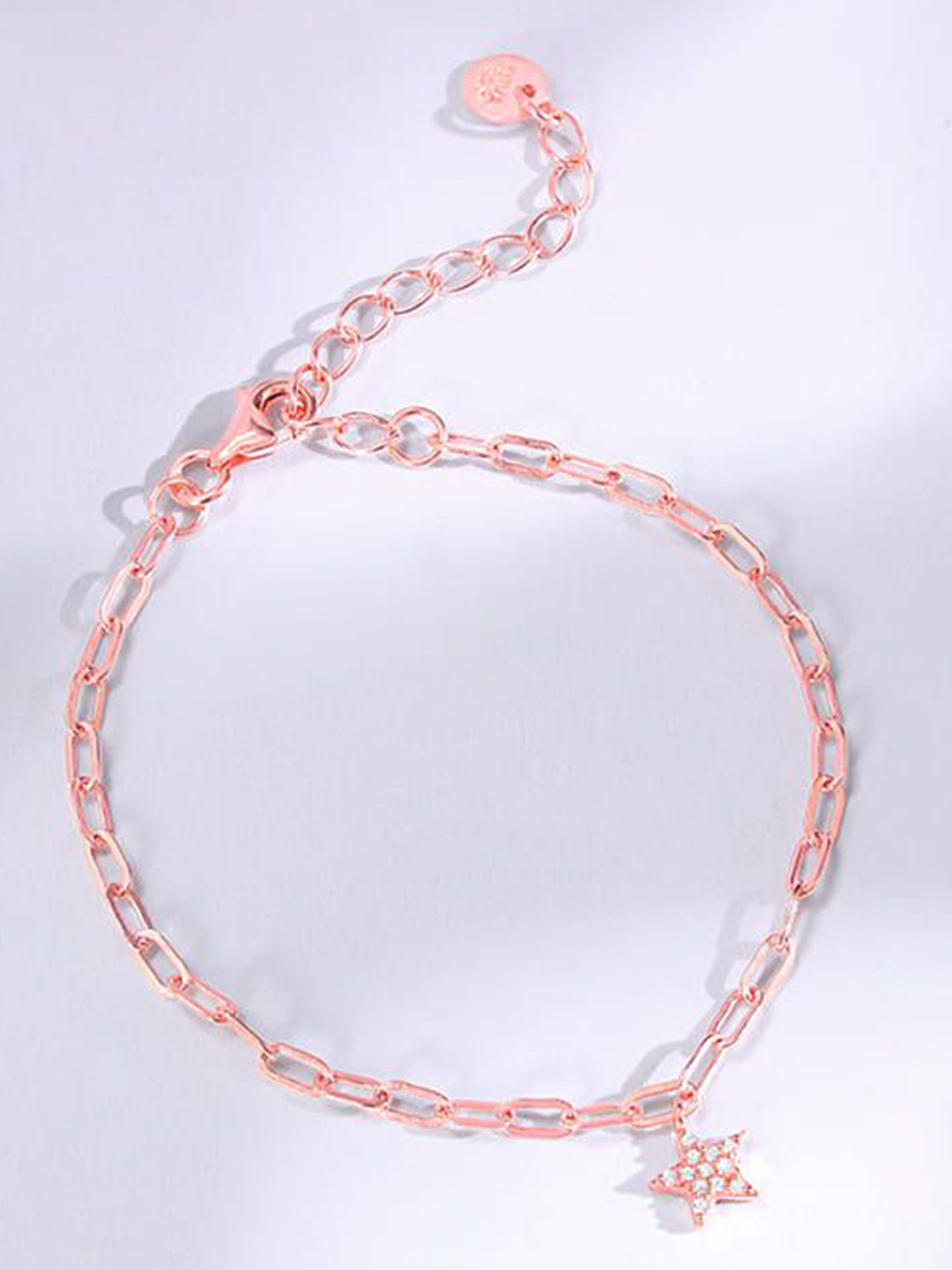 GIVA Set Of 2 925 Sterling Silver Rose Gold-Plated Anklets