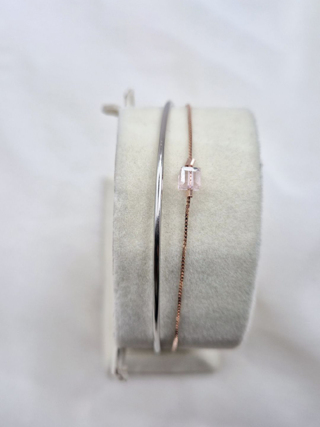 Kinavah Silver-Plated Bead Kada Bracelet