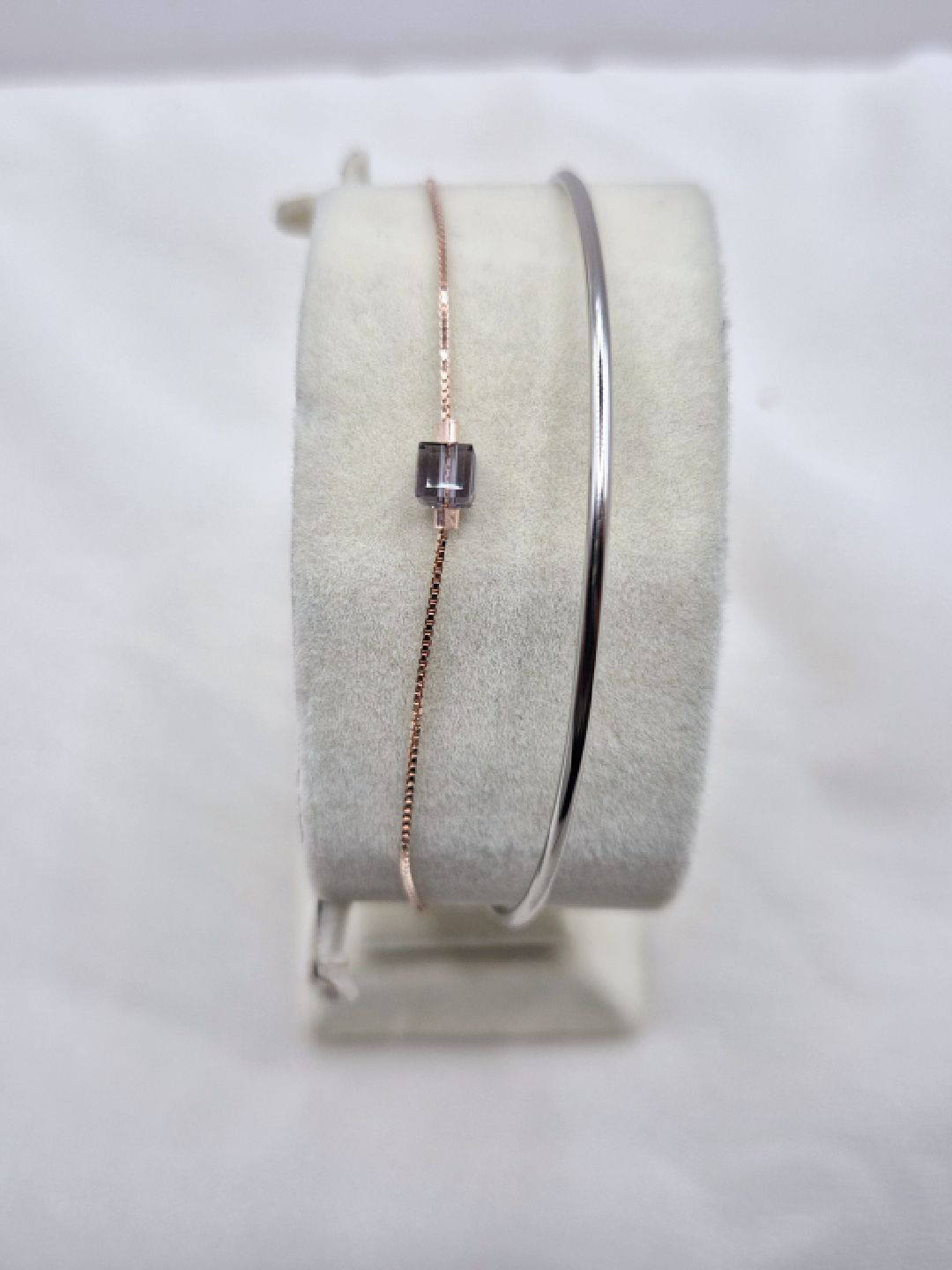 Kinavah Silver-Plated Bead Kada Bracelet