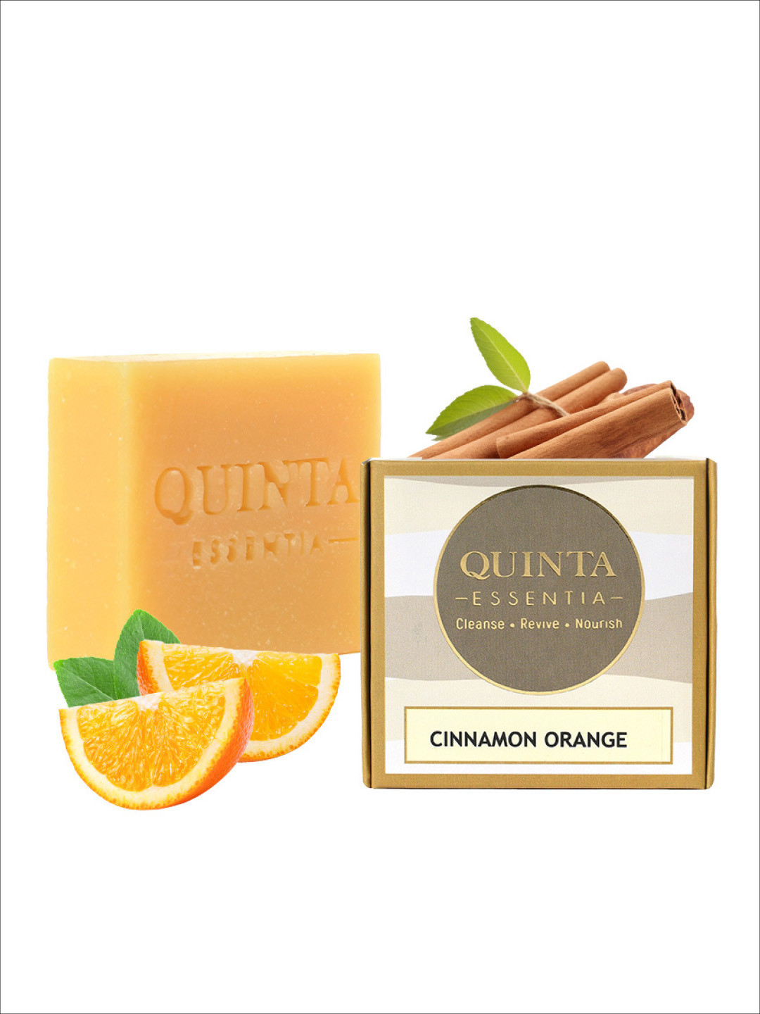 Quinta Essentia Organic Set Of 2 Organic Cinnamon Orange Soap - 100 g Each