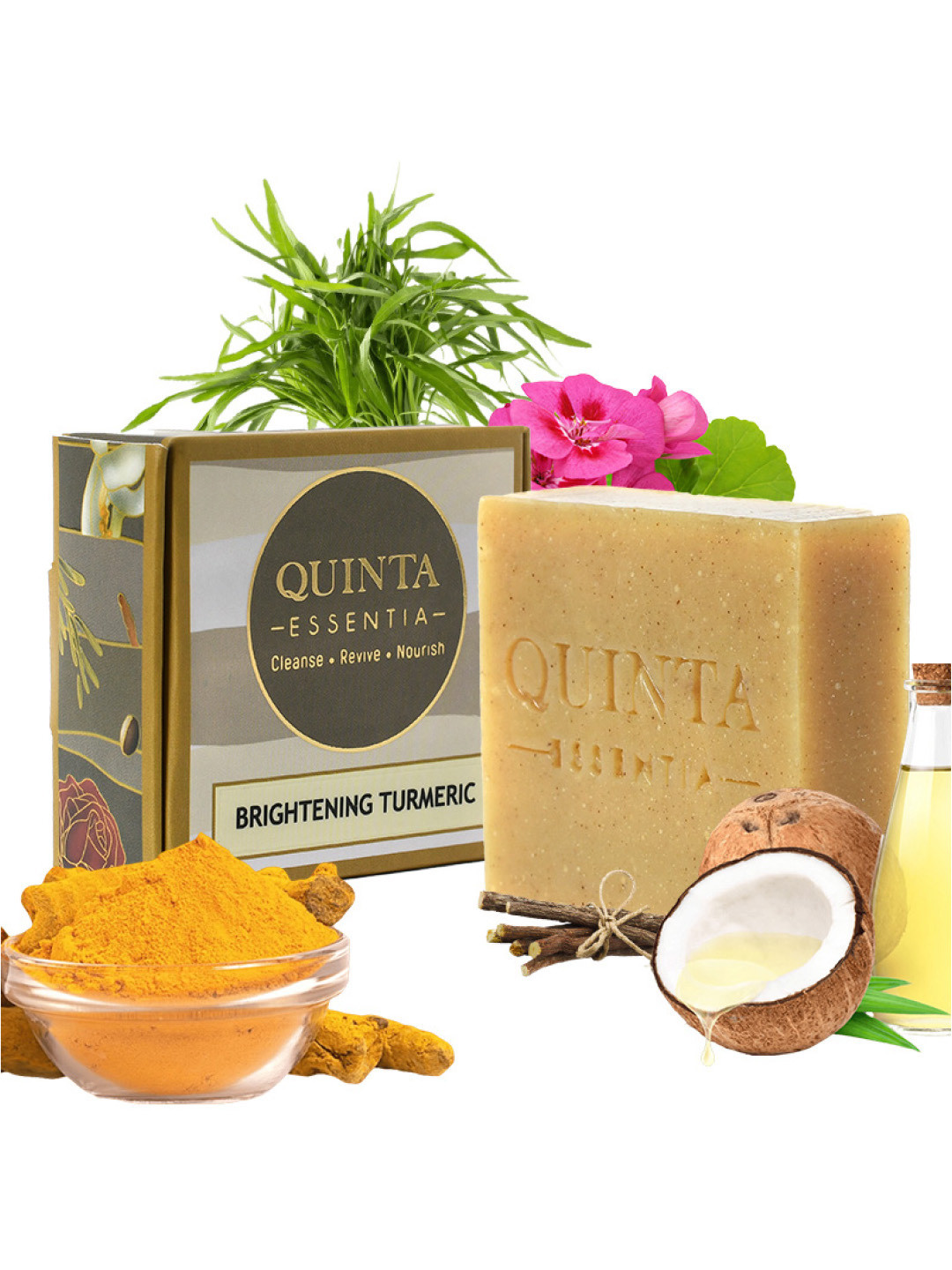 Quinta Essentia Organic Set Of 2 Organic Soap With Turmeric- 100 g Each