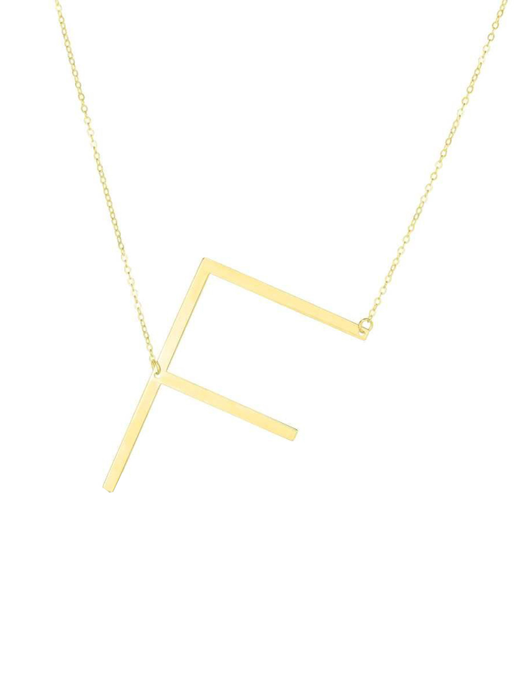 Bling Queen Gold-Plated F Initial Alphabet Chain