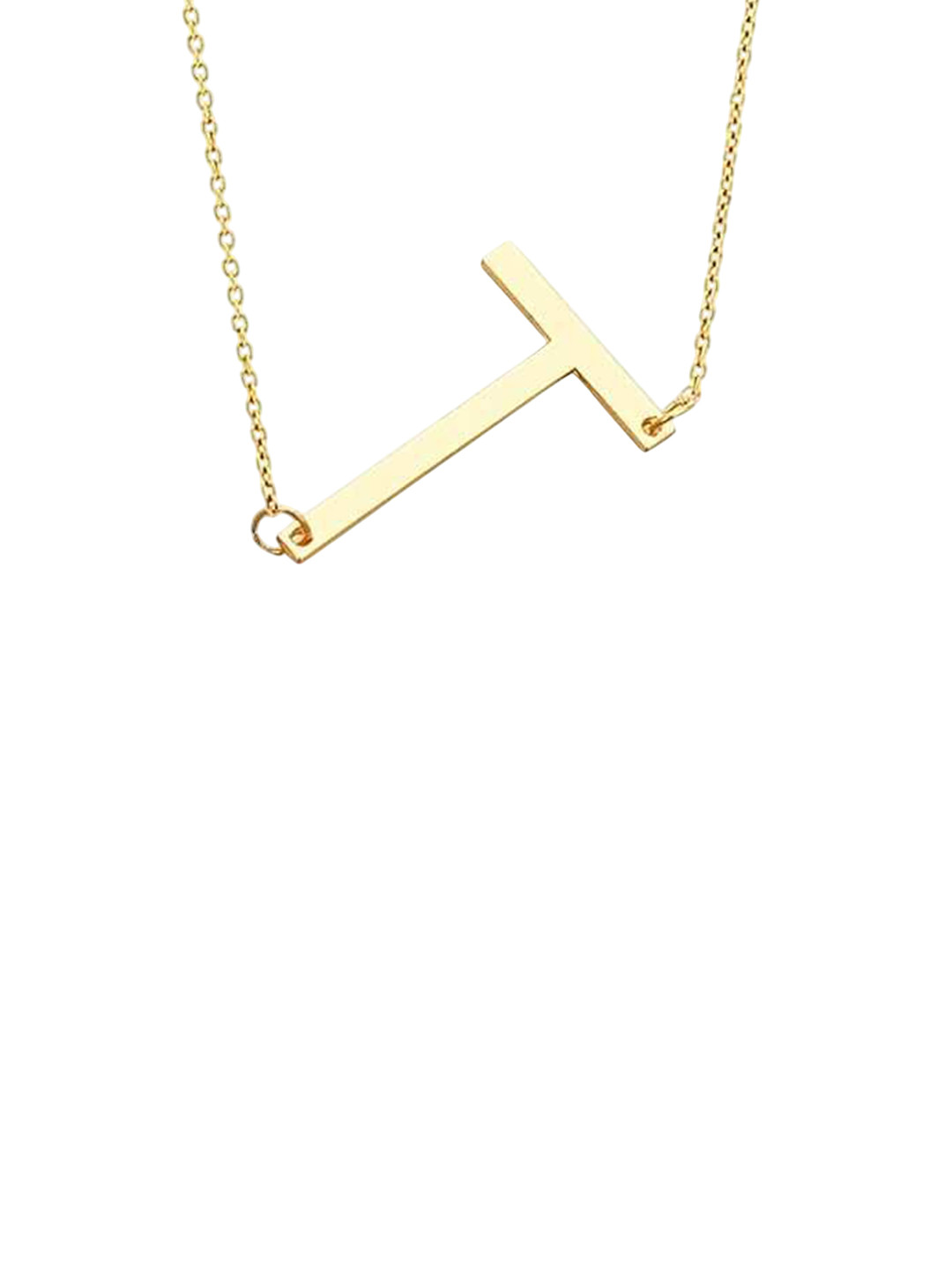 Bling Queen Gold-Plated T Initial Alphabet Chain