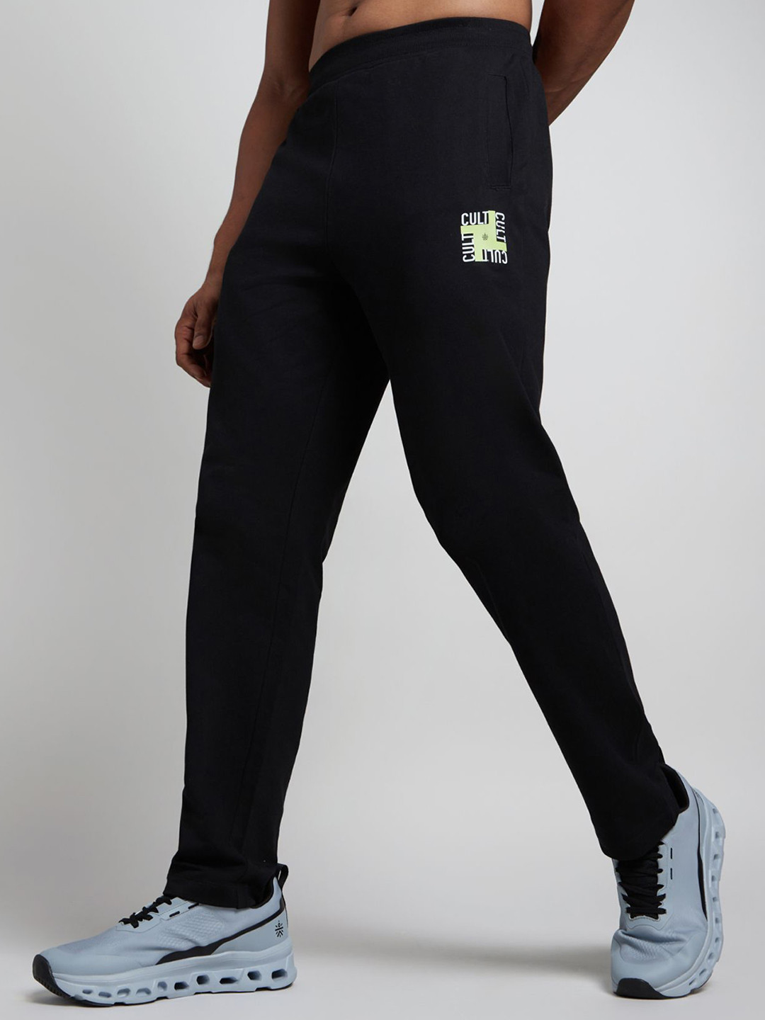 CULT Men Black All in Sports Trackpants