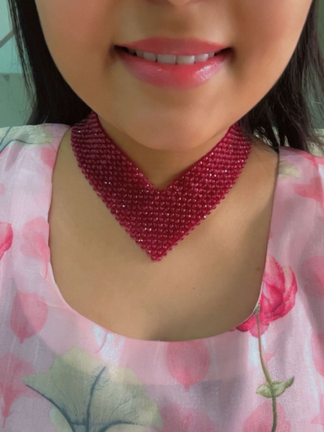 Raj Gems Natural Quartz Choker Gemstone Beaded Necklace Jewellery