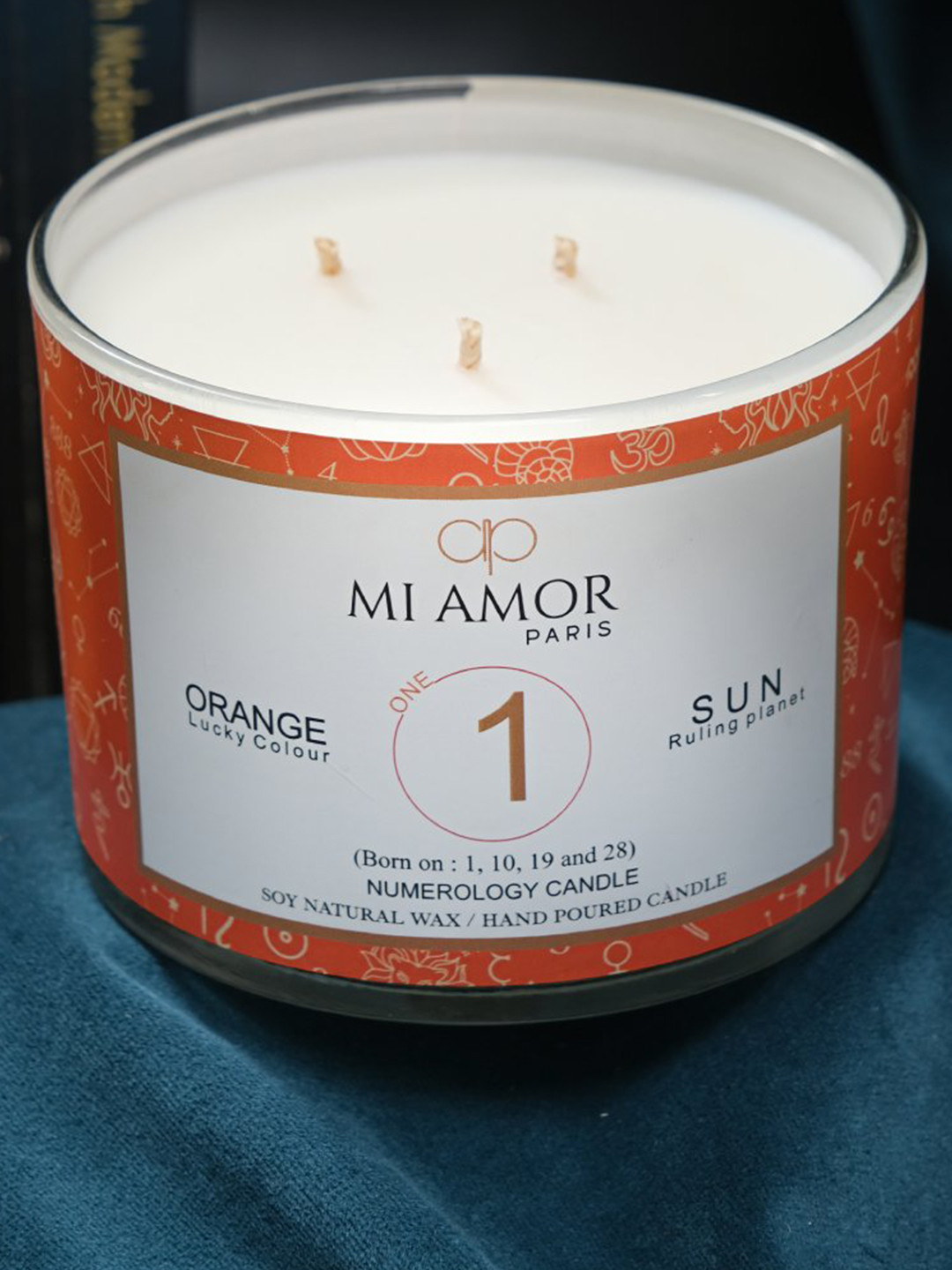 MI AMOR PARIS Number 1 Lead-Free Wick 3 Wick Scented Abstract Jar Candles