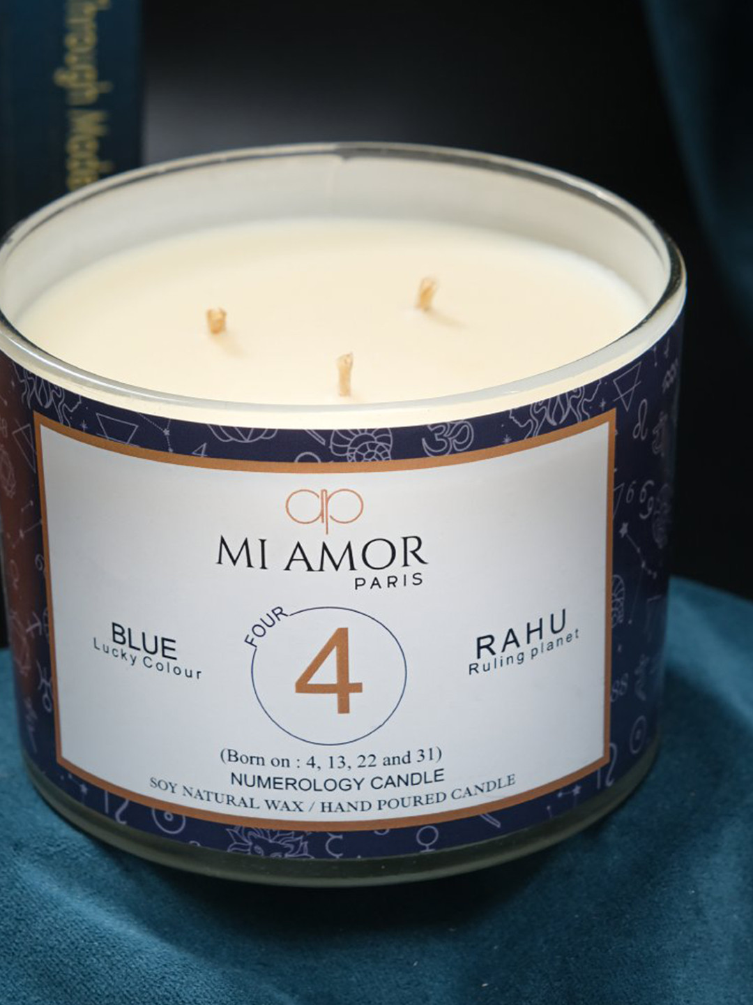 MI AMOR PARIS Number 4 Lead-Free Wick 3 Wick Scented Abstract Jar Candles