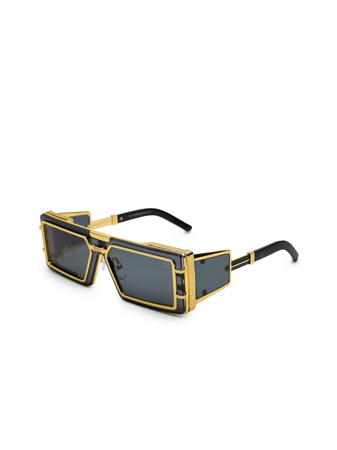 HASHTAG EYEWEAR Unisex UV-protected Full Rim Rectangle Sunglass SEWA-JY98275-GLD.BLK