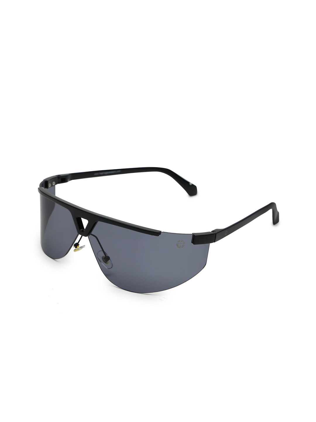 HASHTAG EYEWEAR Unisex UV-protected Half Rim Rectangle Sunglasses SEWA-8975-BLK