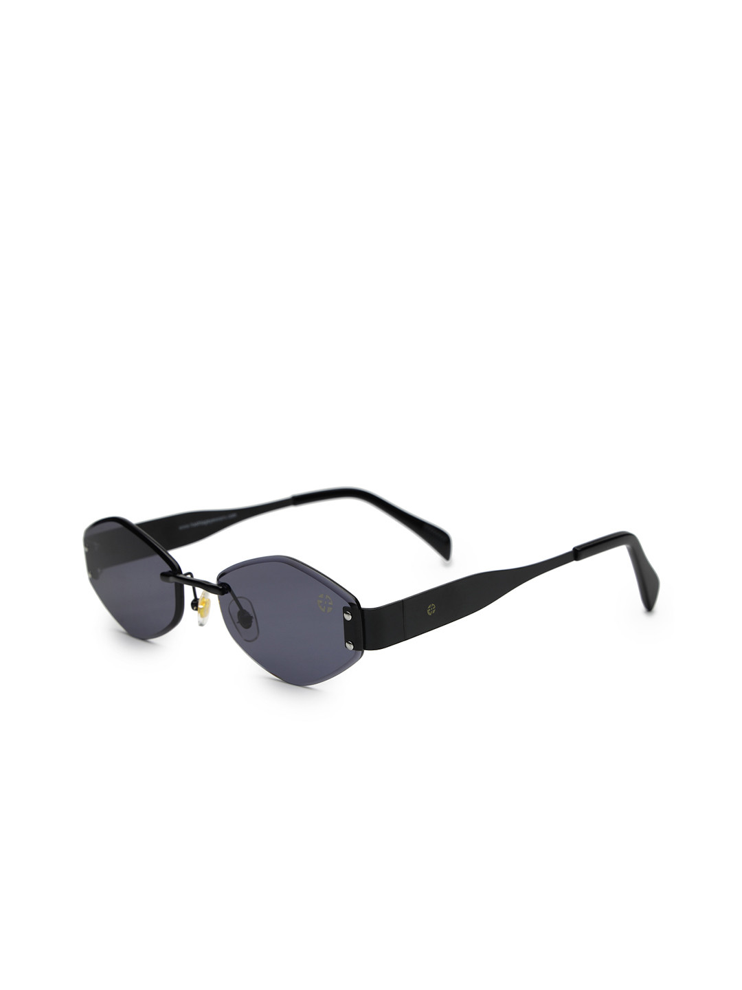 HASHTAG EYEWEAR Unisex UV-protected Rim Less Aviator Sunglasses SEWA-98265-BLK