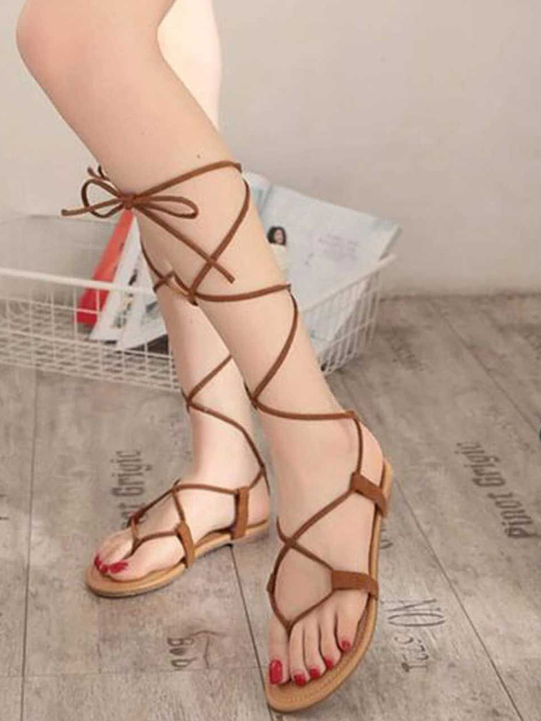 Stylestry Roman Gladiators Flats