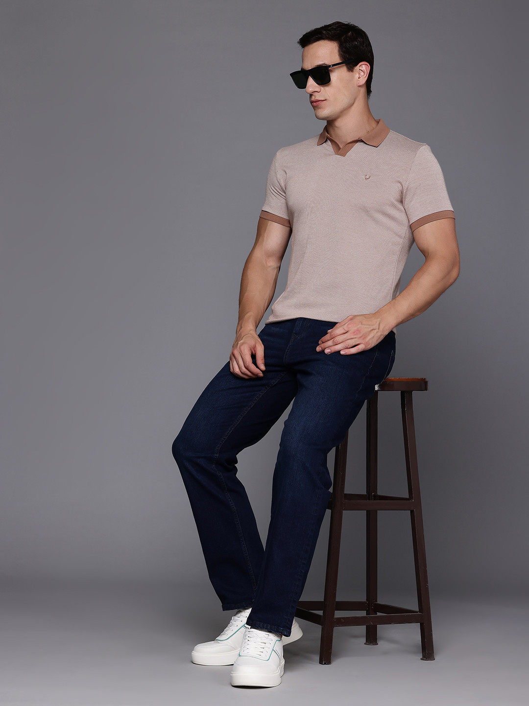 Allen Solly Knitted Polo Collar T-shirt
