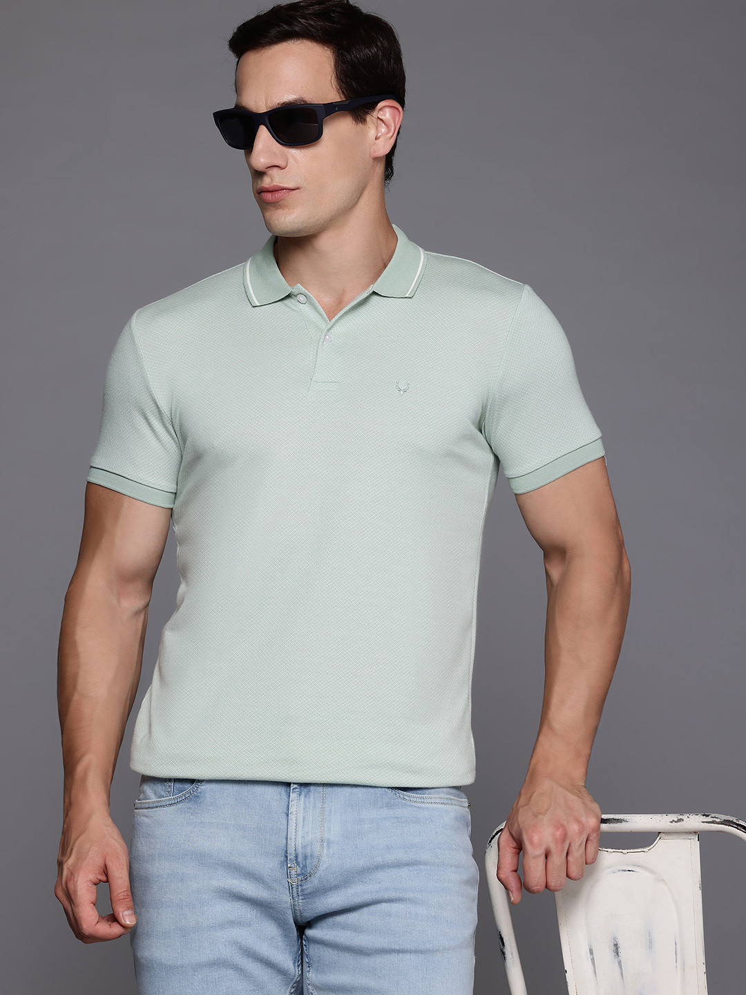 Allen Solly Knitted Polo Collar T-shirt