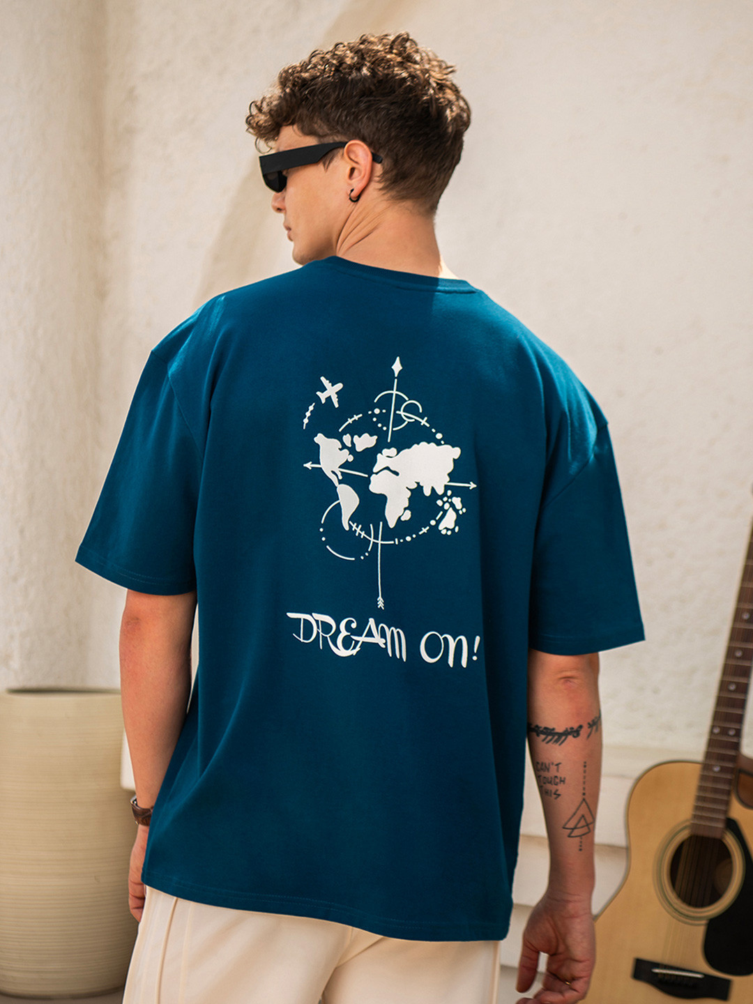LOUIS STITCH Men Oversized Cotton Tshirt