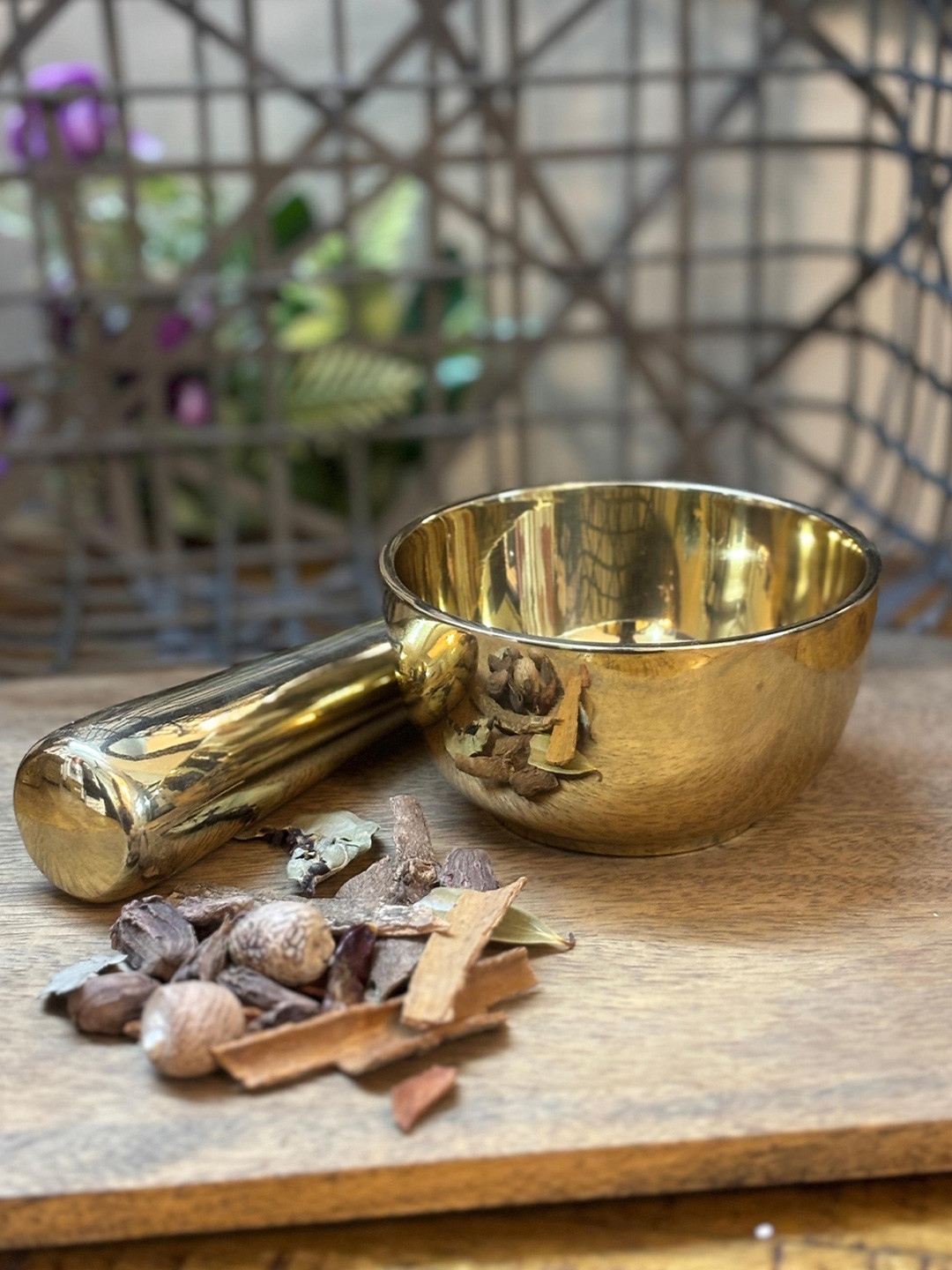 PURI Gold-Toned Mortar And Pestle