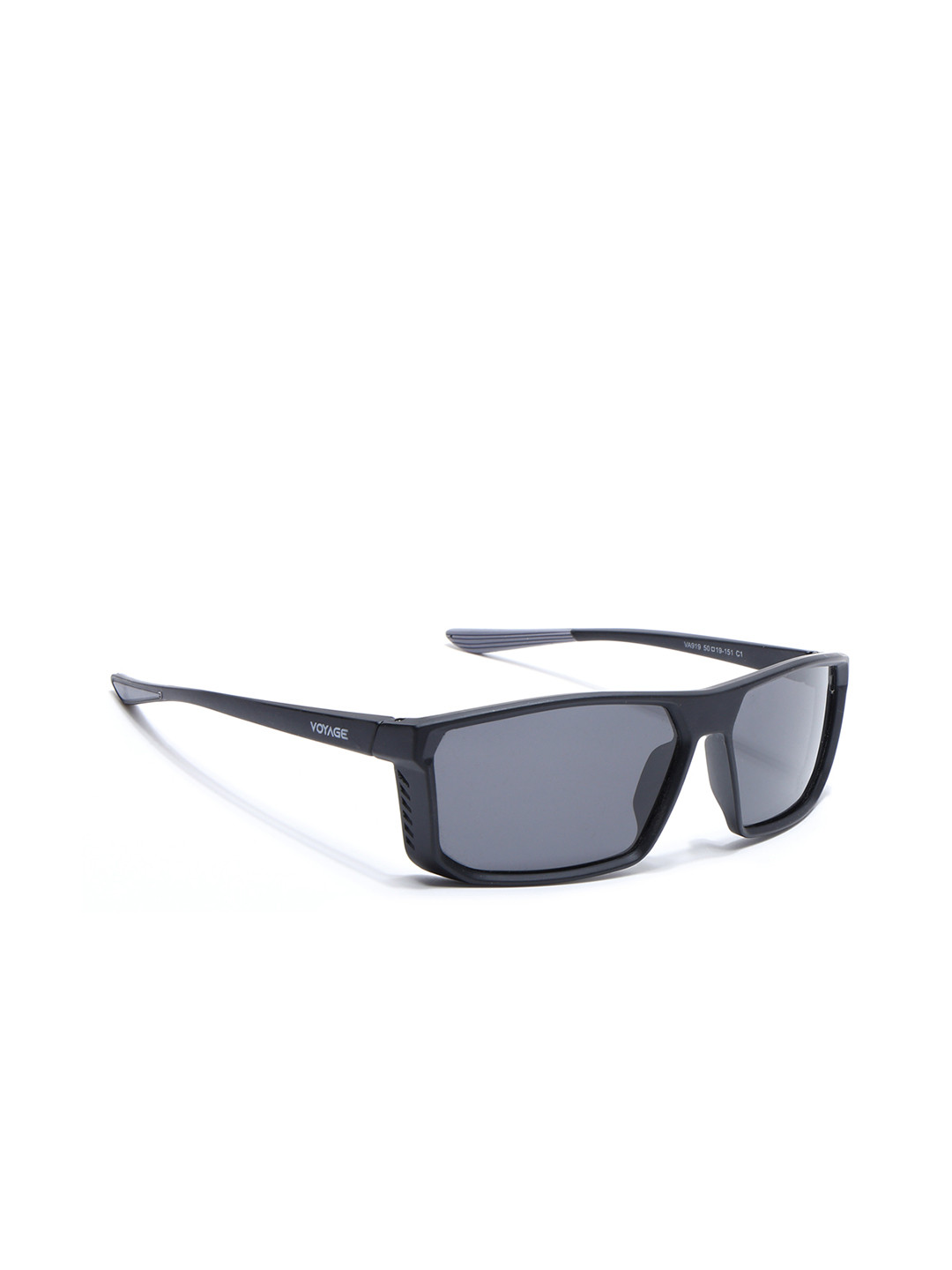 Voyage Rectangle Polarized Sunglasses for Men & Women Black Frame VA919PMG6797Z