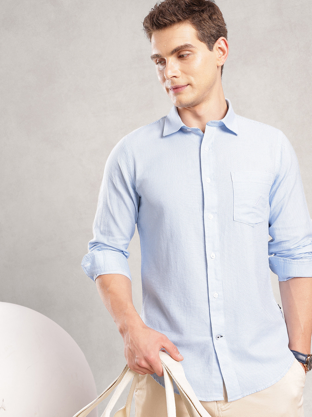 Nautica Checked Slim Fit Shirt