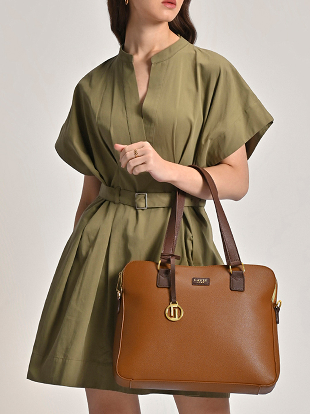 LAVIE LUXE Mento25 Oversized Structured Laptop Handheld Bag