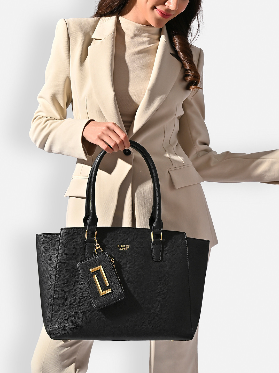 LAVIE LUXE Oversized Structured Easy Carry Tote Bag