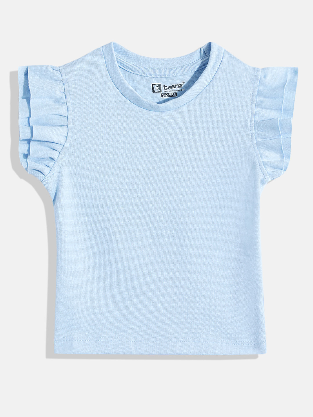 Eteenz Kids Girls Flutter Sleeve Top