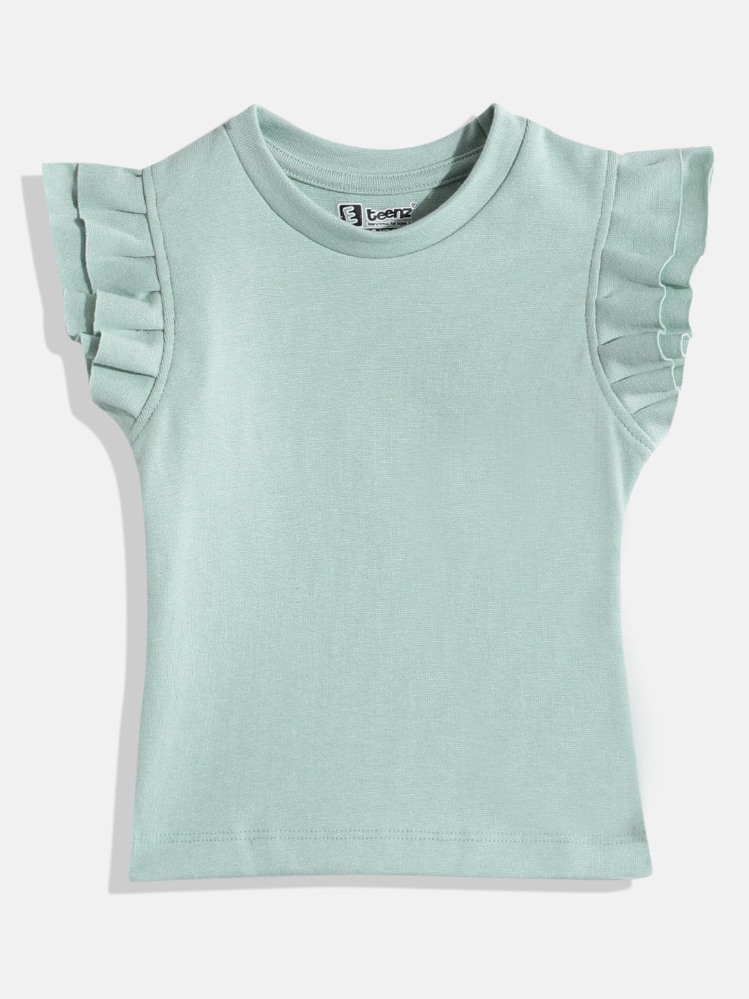 Eteenz Kids Girls Flutter Sleeve Top