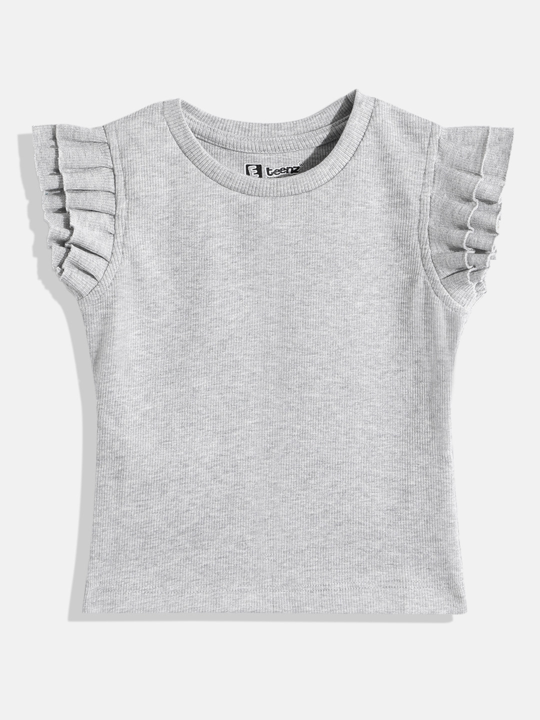 Eteenz Girls Ruffled Regular Knitted Top
