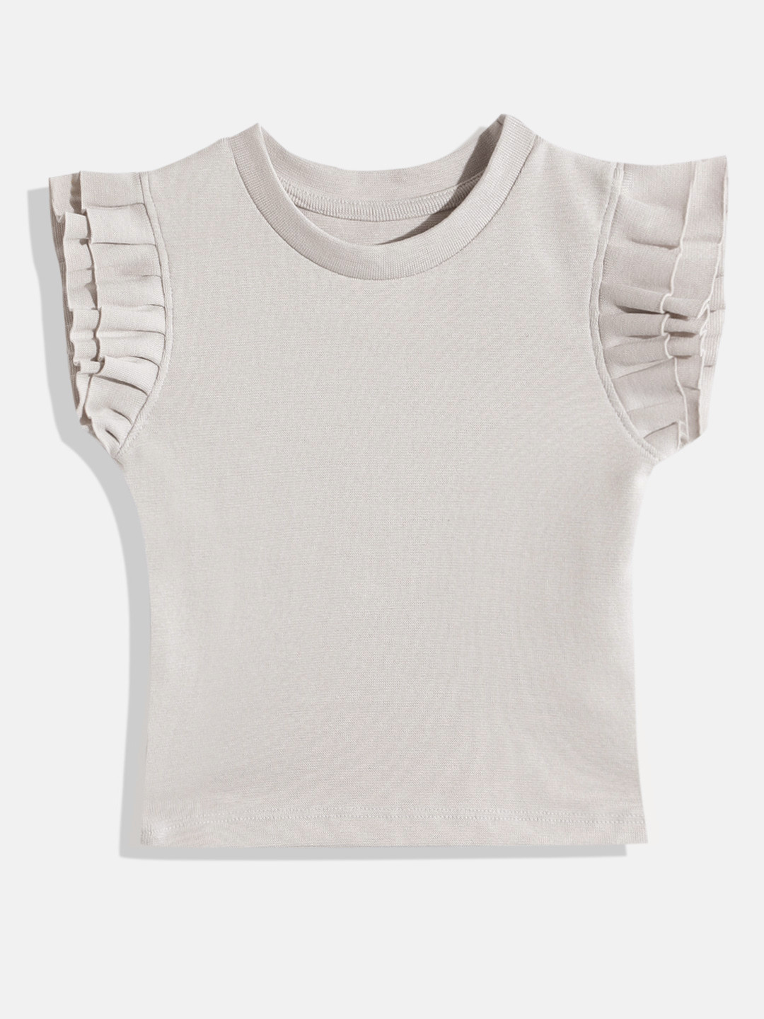 Eteenz Girls Ruffled Regular Knitted Top